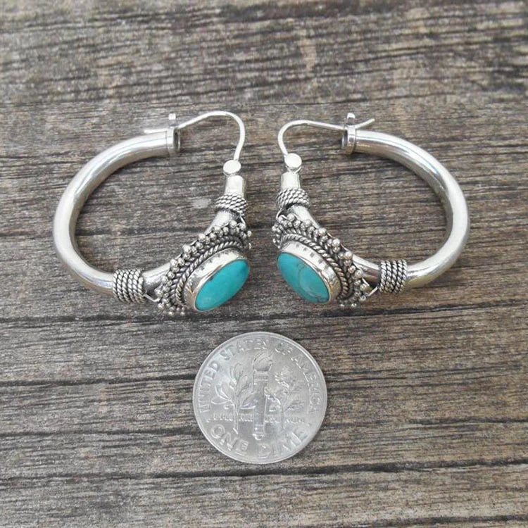 Chic™ | Retro Turquoise Earrings by Rose & Oliver - product image 3