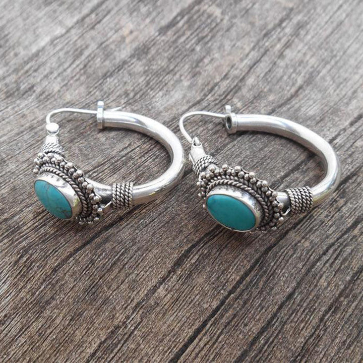 Chic™ | Retro Turquoise Earrings by Rose & Oliver - product image 1