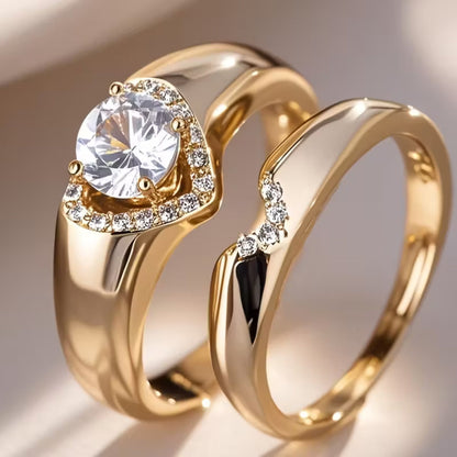 Heart Halo Duo Ring by Rose & Oliver - product image 1