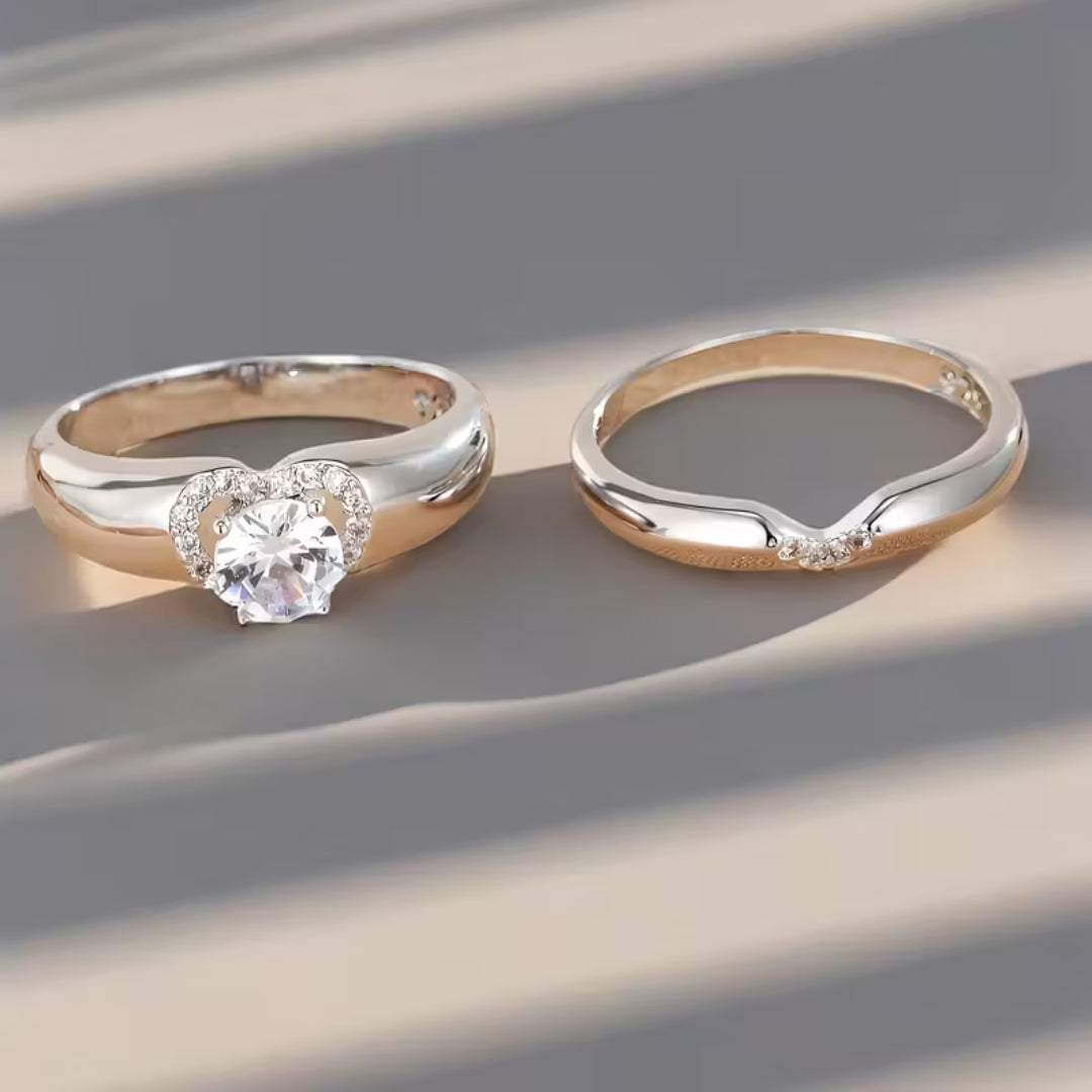 Heart Halo Duo Ring by Rose & Oliver - product image 3