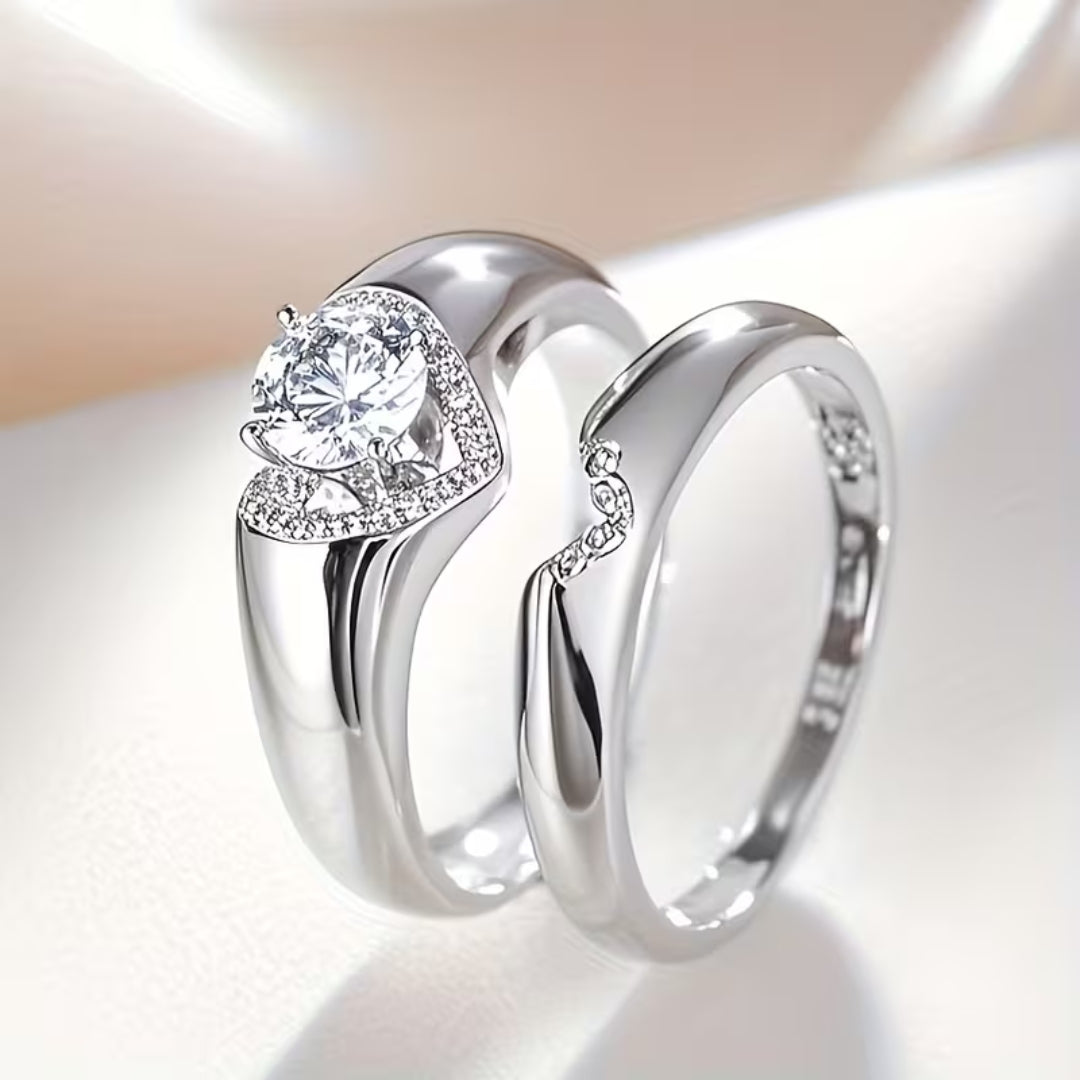 Heart Halo Duo Ring by Rose & Oliver - product image 4