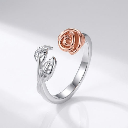 Rose & Thorn Silver Ring - (Adjustable) by Rose & Oliver - product image 1