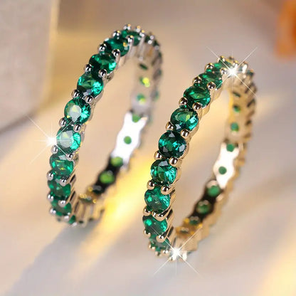 Gold Emerald Eternity Ring by Rose & Oliver - product image 4