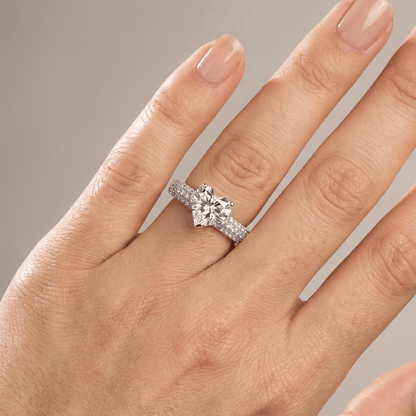 Heart Diamond Silver Pavé Ring by Rose & Oliver - product image 2