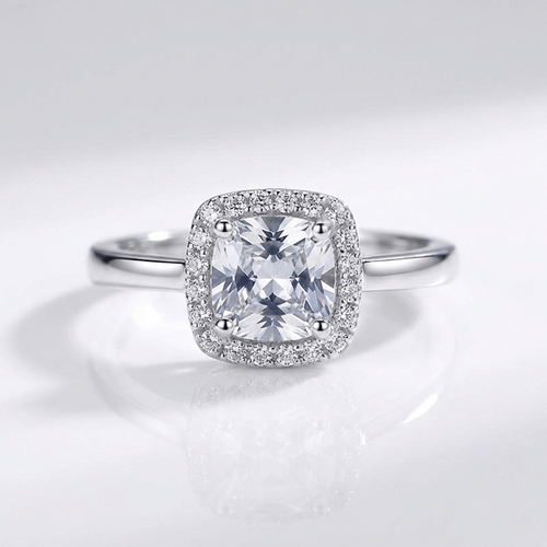 Zirconia Silver Halo Ring by Rose & Oliver - product image 1