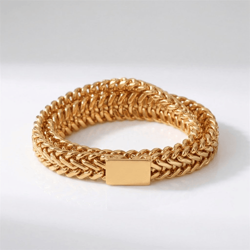 Gold Braided Mesh Band Ring by Rose & Oliver - product image 1