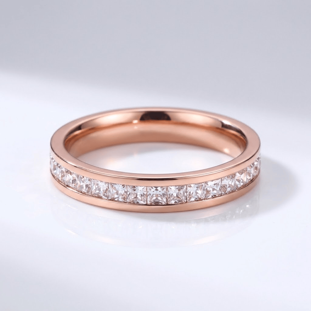 Rose Gold Zirconia Band Ring by Rose & Oliver - product image 1