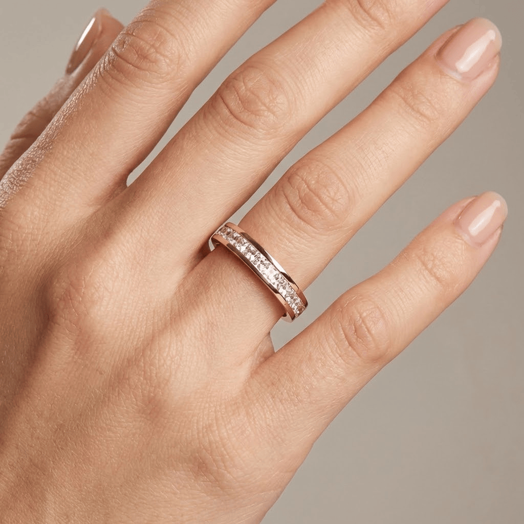 Rose Gold Zirconia Band Ring by Rose & Oliver - product image 2
