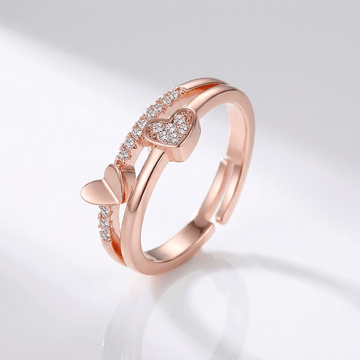 Rose Gold Heart Zirconia - (Adjustable) by Rose & Oliver - product image 1
