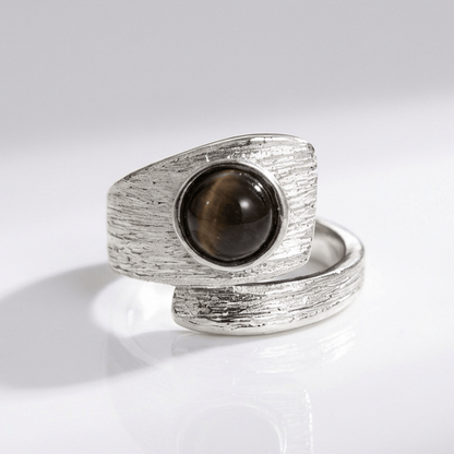 Silver Black Onyx Vintage Ring - (Adjustable) by Rose & Oliver - product image 1