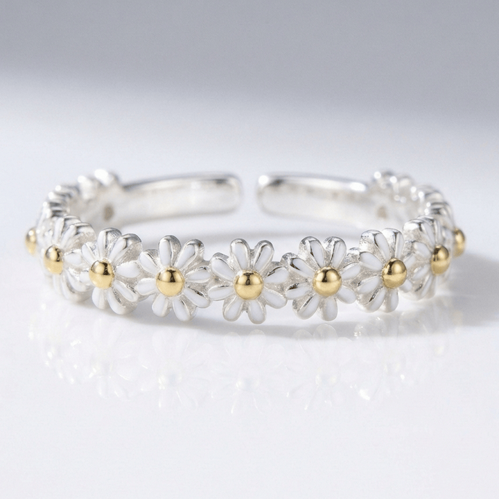 Daisy Cluster Band Ring - (Adjustable) by Rose & Oliver - product image 1