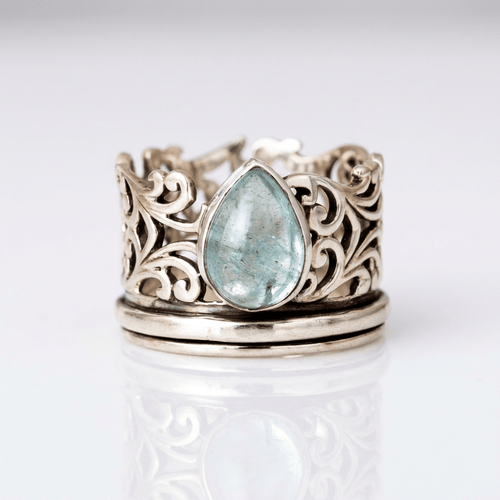 Silver Labradorite Vintage Ring by Rose & Oliver - product image 1