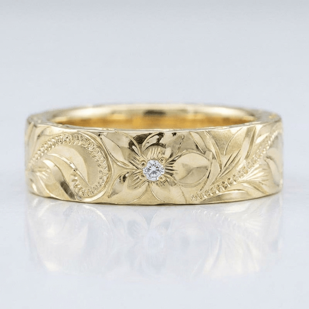 Gold Leaf Vintage Band Ring by Rose & Oliver - product image 1