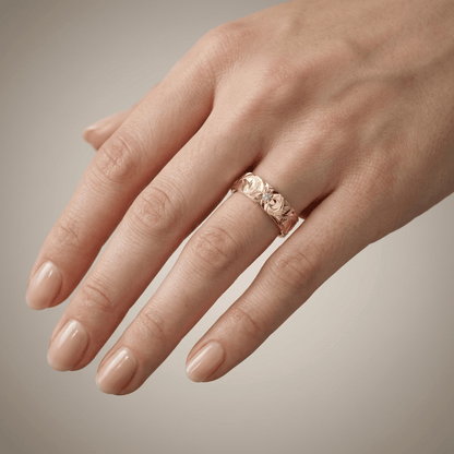 Gold Leaf Vintage Band Ring by Rose & Oliver - product image 2