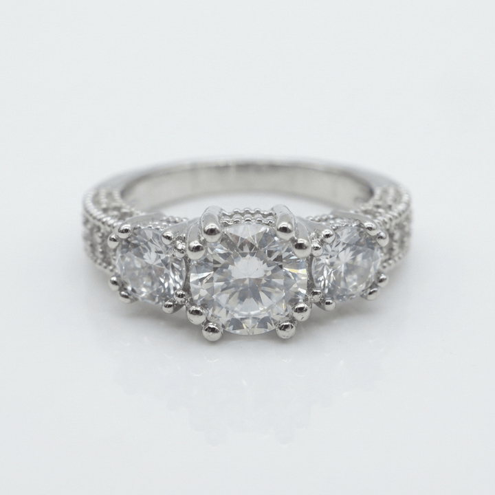 Silver Round Zirconia Halo Ring by Rose & Oliver - product image 1