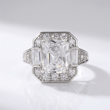 Silver Rectangular Zirconia Ring by Rose & Oliver - product image 1