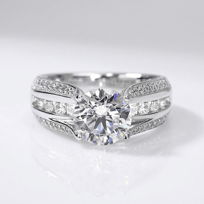 Silver Round Diamond Pave Band Ring by Rose & Oliver - product image 1