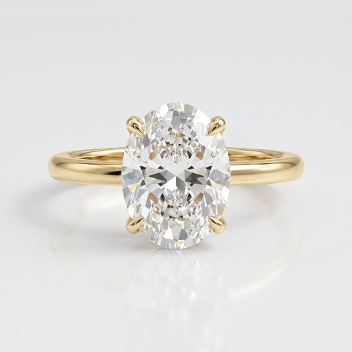Gold Oval Diamond Solitaire Ring by Rose & Oliver - product image 1