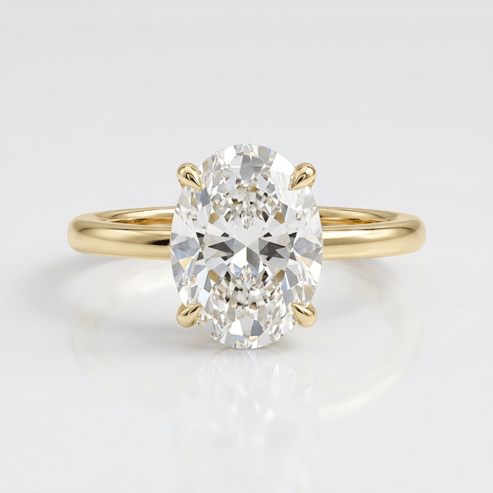 Gold Oval Diamond Solitaire Ring by Rose & Oliver - product image 1