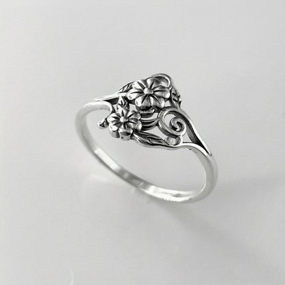 Silver Flower Ornate Ring by Rose & Oliver - product image 1