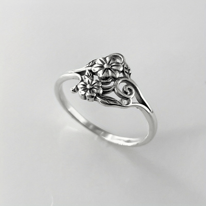 Silver Flower Ornate Ring by Rose & Oliver - product image 1