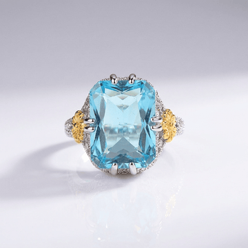 Gold Aquamarine Vintage Ring by Rose & Oliver - product image 1