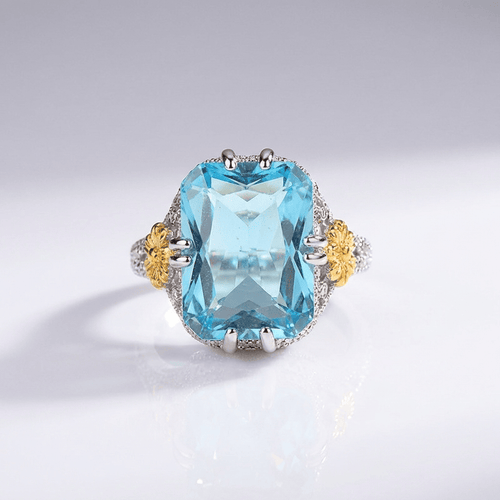 Gold Aquamarine Vintage Ring by Rose & Oliver - product image 1