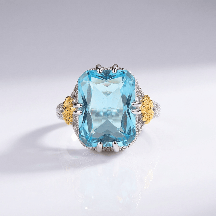 Gold Aquamarine Vintage Ring by Rose & Oliver - product image 1