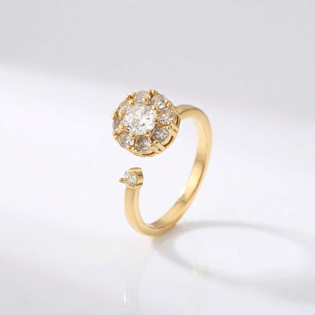 Diamond Cluster Ring - (Adjustable) by Rose & Oliver - product image 3