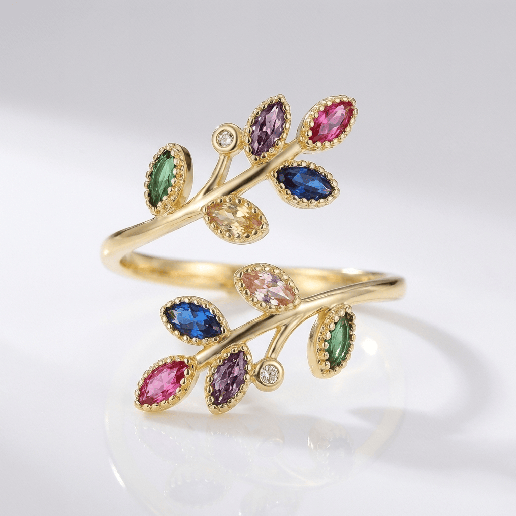 Gold Leaf Wrap Ring - (Adjustable) by Rose & Oliver - product image 1
