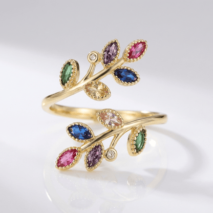 Gold Leaf Wrap Ring - (Adjustable) by Rose & Oliver - product image 1