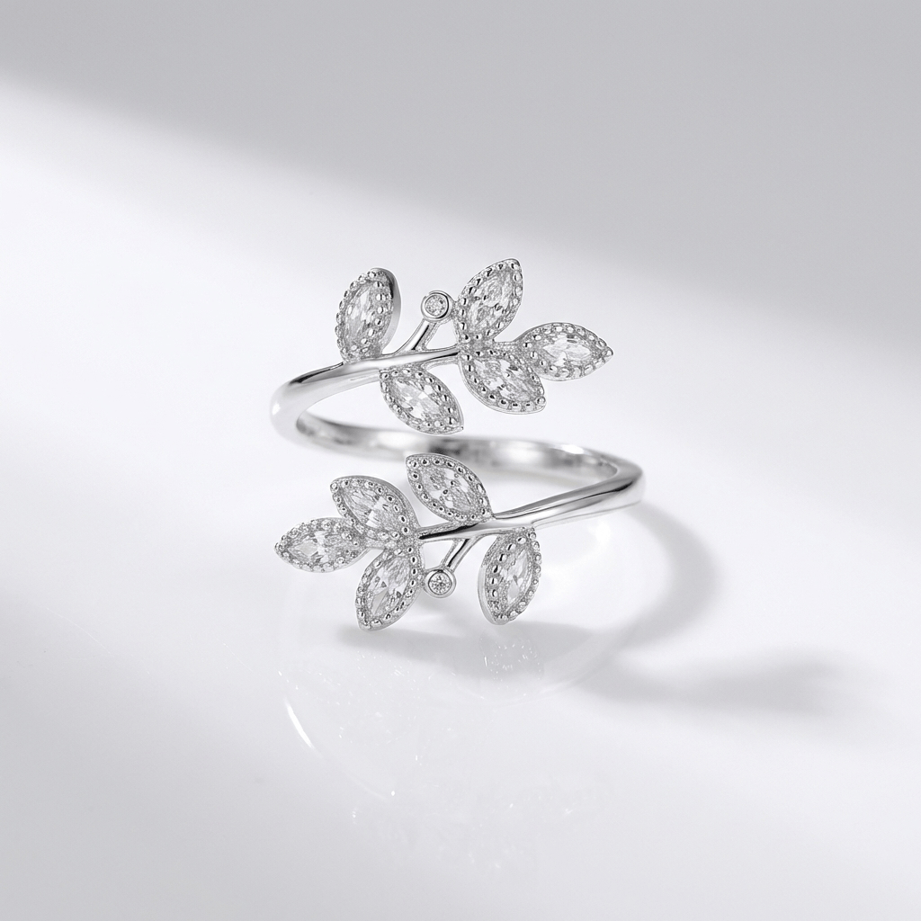 Gold Leaf Wrap Ring - (Adjustable) by Rose & Oliver - product image 3
