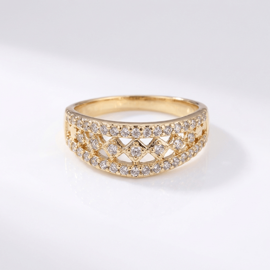 Gold Pave Band Ring by Rose & Oliver - product image 1