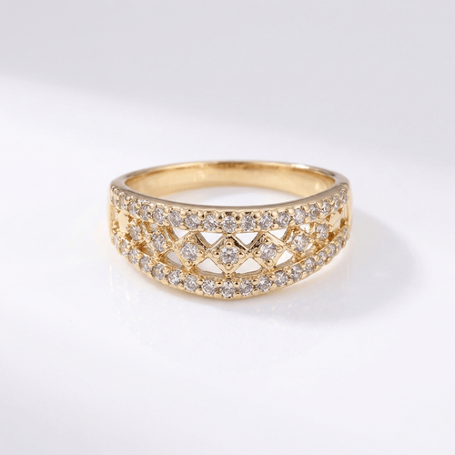 Gold Pave Band Ring by Rose & Oliver - product image 1