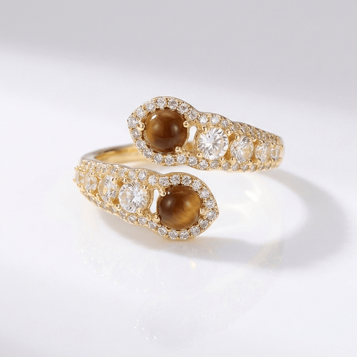 Gold Smoky Quartz Ring - (Adjustable) by Rose & Oliver - product image 1