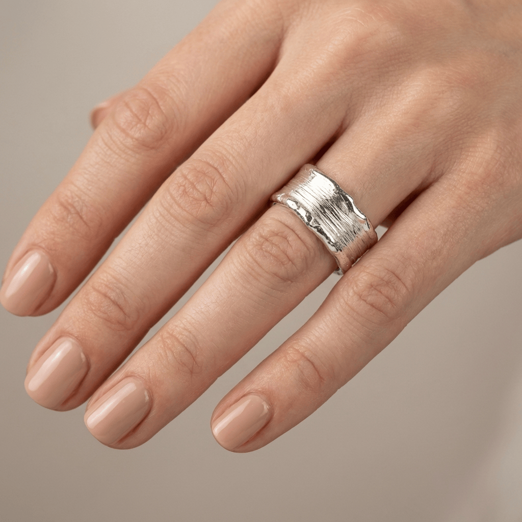 Handmade Gold Silver Two Tone Ring - (Adjustable) by Rose & Oliver - product image 4