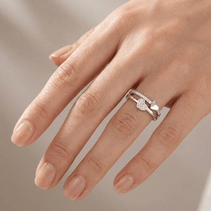 Rose Gold Heart Zirconia - (Adjustable) by Rose & Oliver - product image 4