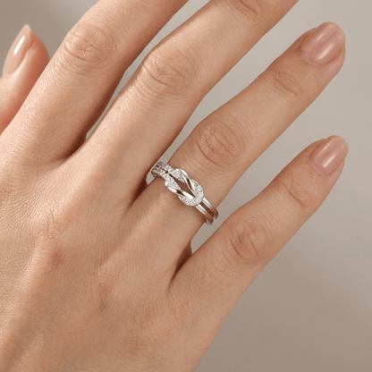 Silver Zirconia Wrap Ring - (Adjustable) by Rose & Oliver - product image 2