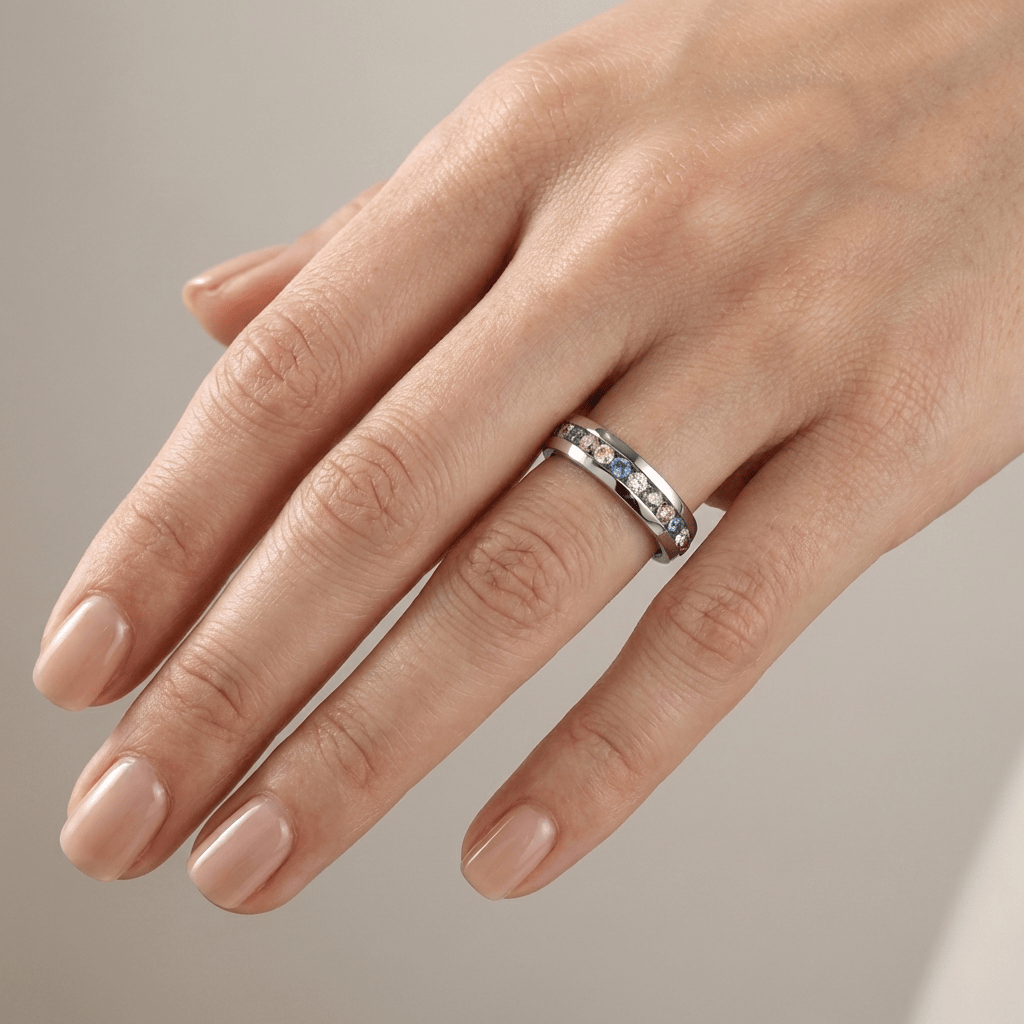 Colorful Crystal Eternity Band Ring by Rose & Oliver - product image 4