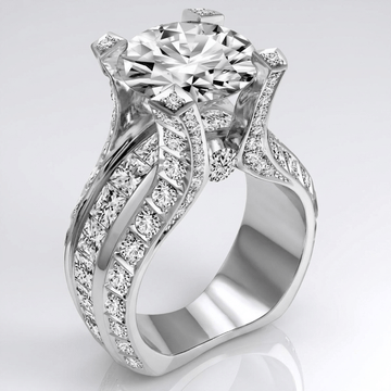 Silver Diamond Glamour Ring by Rose & Oliver - product image 1