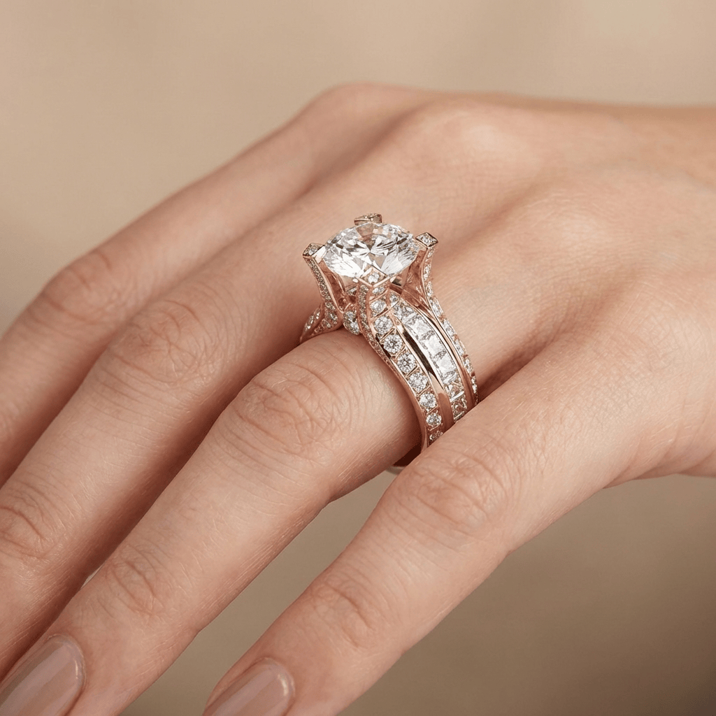 Silver Diamond Glamour Ring by Rose & Oliver - product image 4
