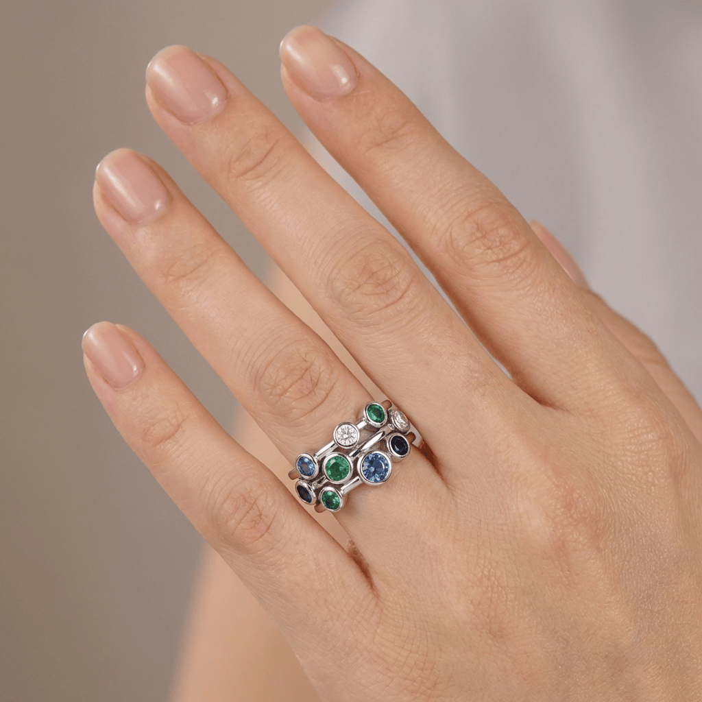 Silver Colorful Gemstone Ring by Rose & Oliver - product image 2