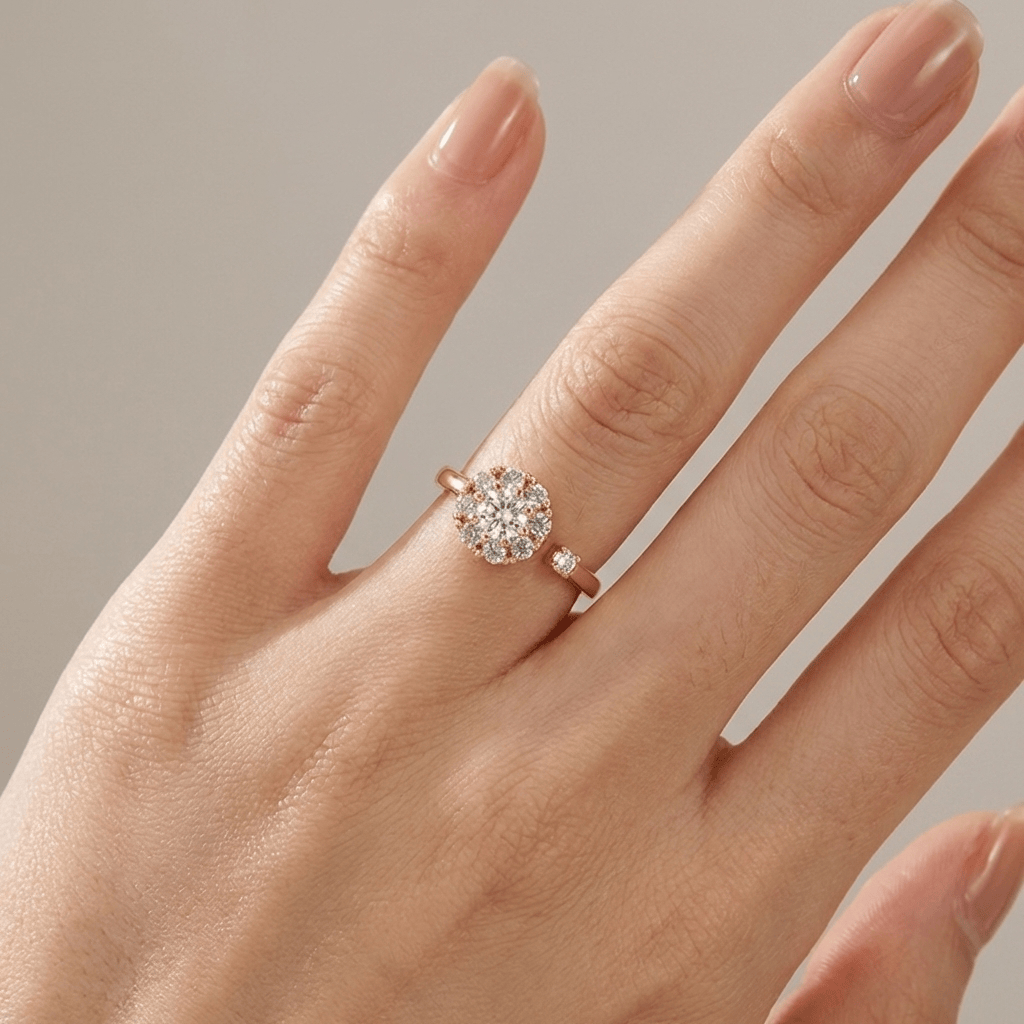Diamond Cluster Ring - (Adjustable) by Rose & Oliver - product image 4