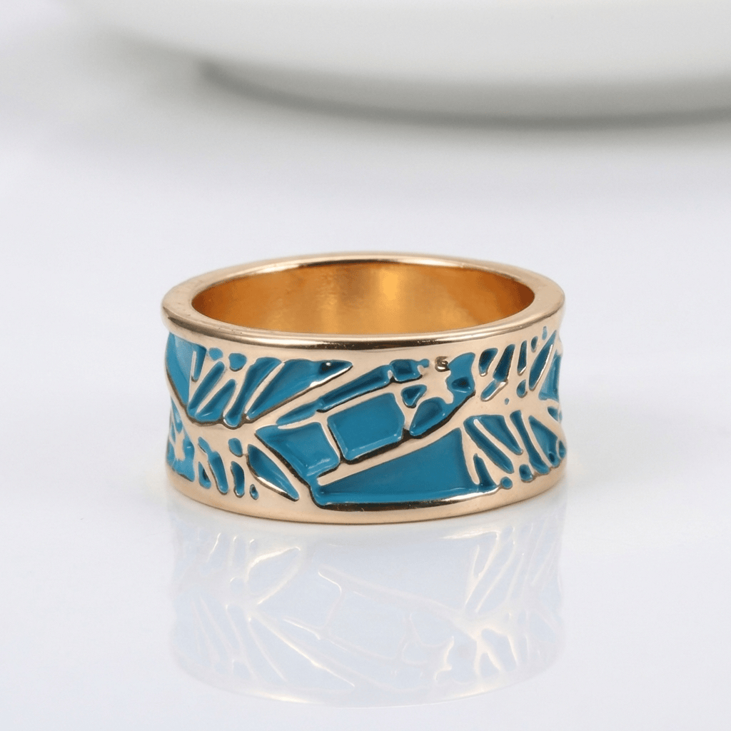 Rose Gold Turquoise Mystical Ring by Rose & Oliver - product image 1