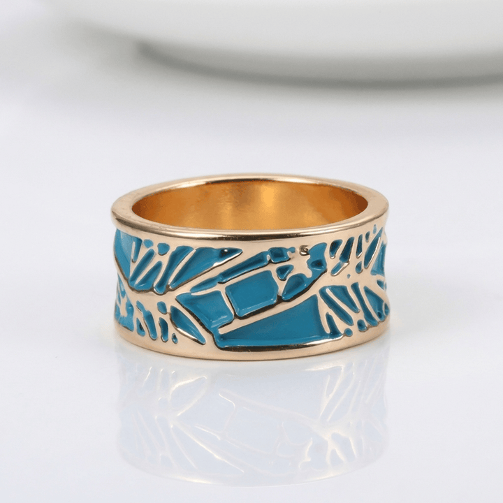 Rose Gold Turquoise Mystical Ring by Rose & Oliver - product image 1