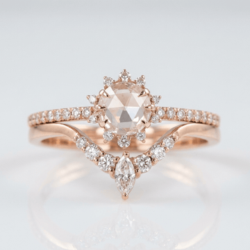 Rose Gold Zirconia Halo Ring by Rose & Oliver - product image 1