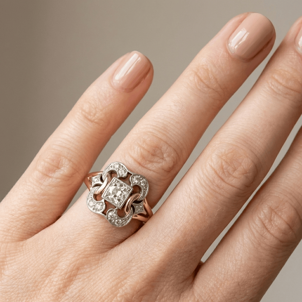 Diamond Retro Sculptural Ring by Rose & Oliver - product image 2