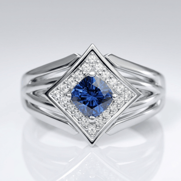 Silver Sapphire Star Ring by Rose & Oliver - product image 1