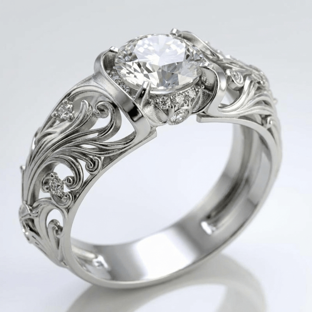 Silver Vintage Elegance Ring by Rose & Oliver - product image 1