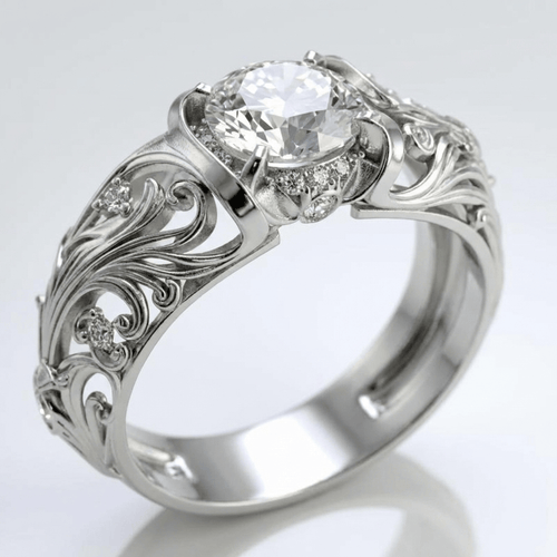 Silver Vintage Elegance Ring by Rose & Oliver - product image 1